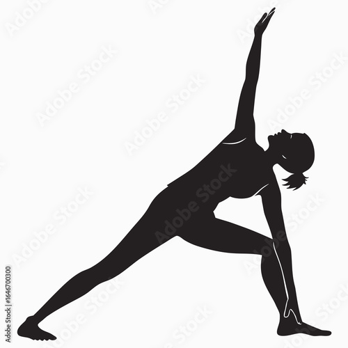 silhouette of a woman doing yoga
