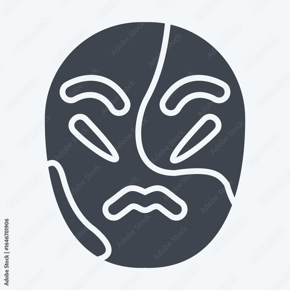 Fototapeta premium Icon Vitiligo. related to Dermatology symbol. glyph style. design editable