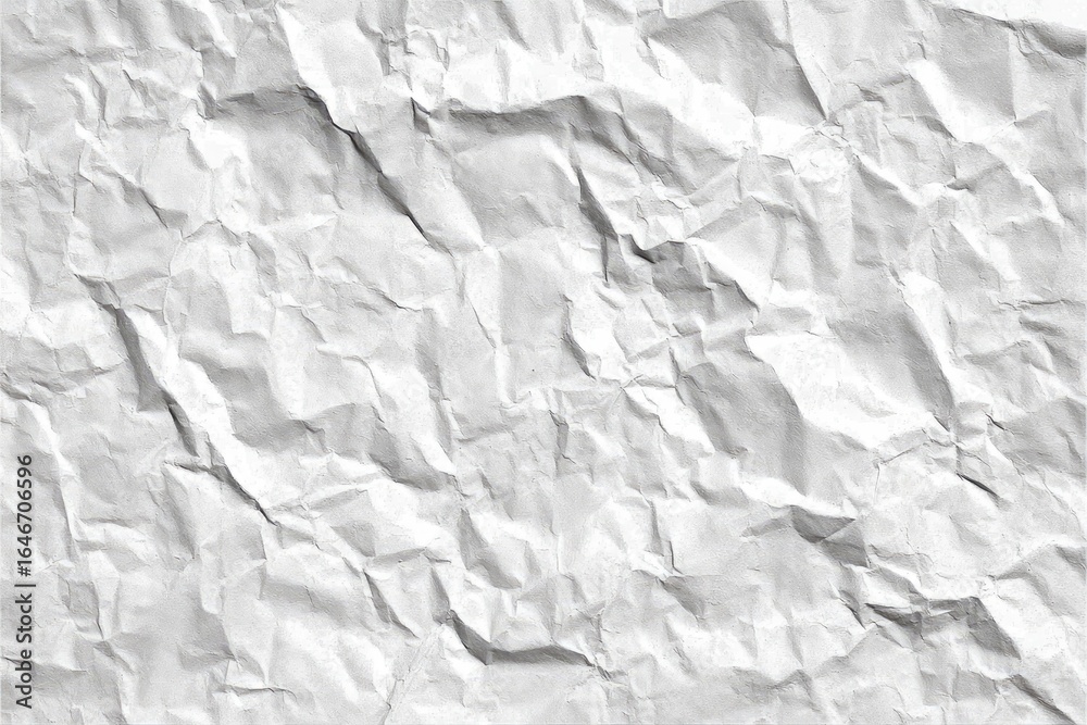 Fototapeta premium Crumpled white paper texture (1)