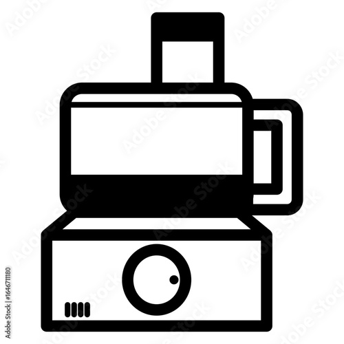 Vector icon of a food processor
