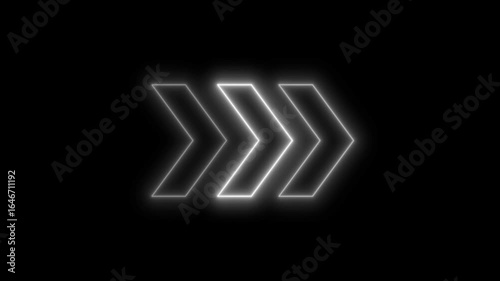 Set of Arrows UP, DOWN, LEFT, RIGHT. Animation of Moving Arrows on transparent background. Full HD. 4K