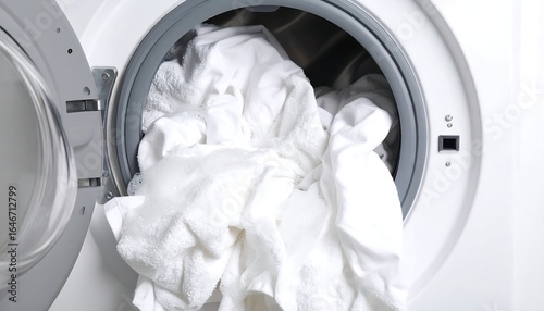 White clothes in a washing machine (1)