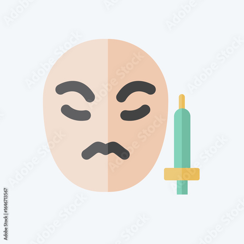 Icon Injection. related to Dermatology symbol. flat style. design editable