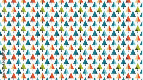 An artistic set of modern Christmas tree concepts, rendered in an abstract style with unconventional shapes and colors for a unique and stylish holiday season.