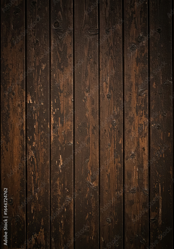Fototapeta premium Old wooden panel wall or floor with paint chipping