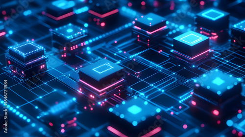 Wallpaper Mural Futuristic technology motherboard background showcasing data processing and innovation Torontodigital.ca