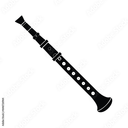 flute on white background
