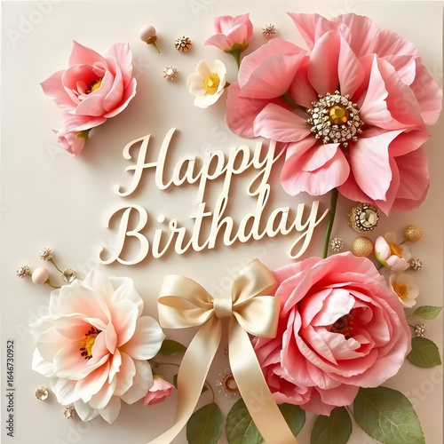 Happy Birthday Card Flower 