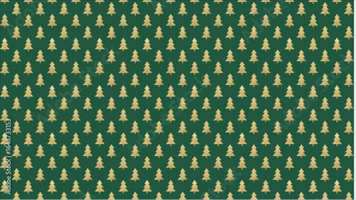 An opulent holiday illustration of a sparkling gold Christmas tree on a dark green textured background, creating a sense of classic and timeless festive elegance.