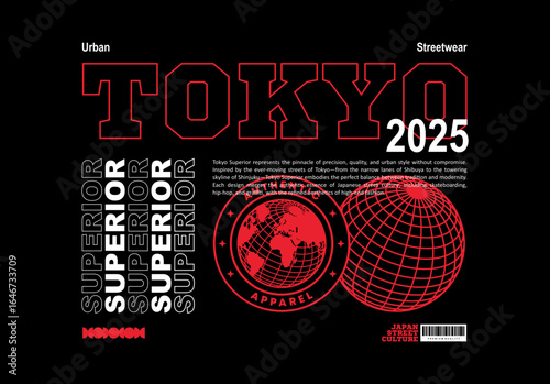 Authentic Tokyo urban streetwear design featuring bold, gritty typography inspired by the vibrant streets of Tokyo Perfect for t-shirts, hoodies, posters, and lifestyle merchandise