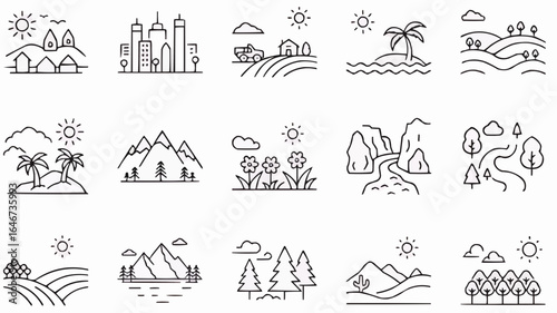 Sketched landscapes