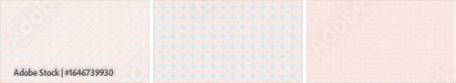 An elegant and airy seamless pattern featuring a geometric arrangement of intersecting soft lines in a delicate pastel peach and baby blue color palette.