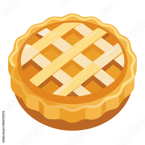 pie on white background