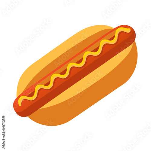 hot dog with mustard