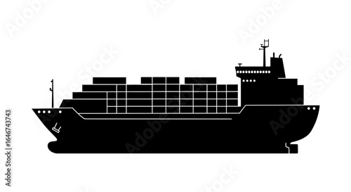 Industrial Maritime and Ocean Logistics Vessel Icon