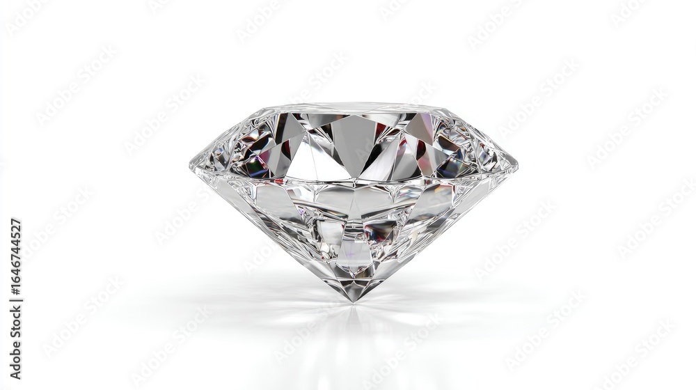 Sparkling diamond, facets reflecting light Sparkling diamond, facets reflecting light