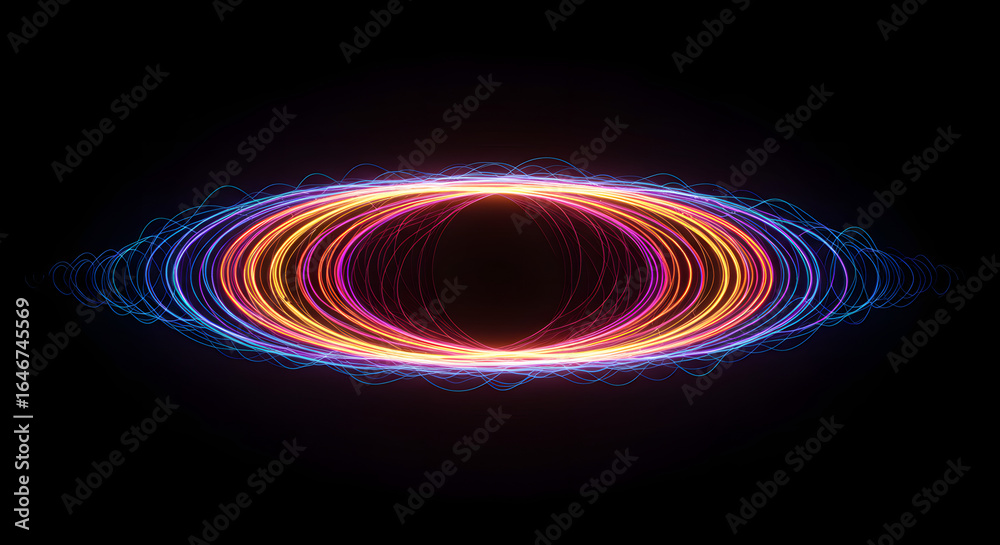 Obraz premium Cosmic Energy Portal: An abstract representation of a vibrant energy portal, pulsating with color, igniting curiosity and imagination.