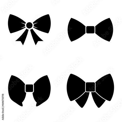 set of bow tie illustration vector