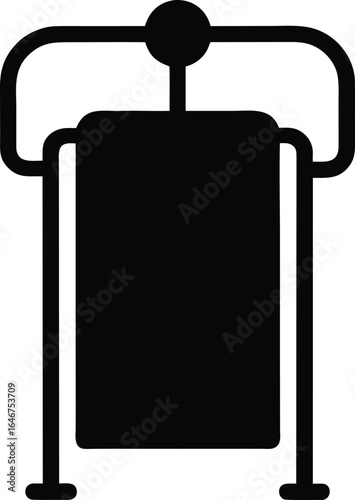 black metal paper towel holder minimalist on transparent background