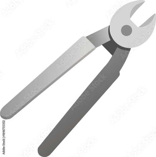 stainless steel garlic press ergonomic on transparent background