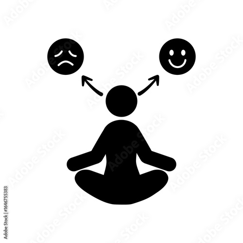 Emotional balance icon element for design. Flat vector illustration design