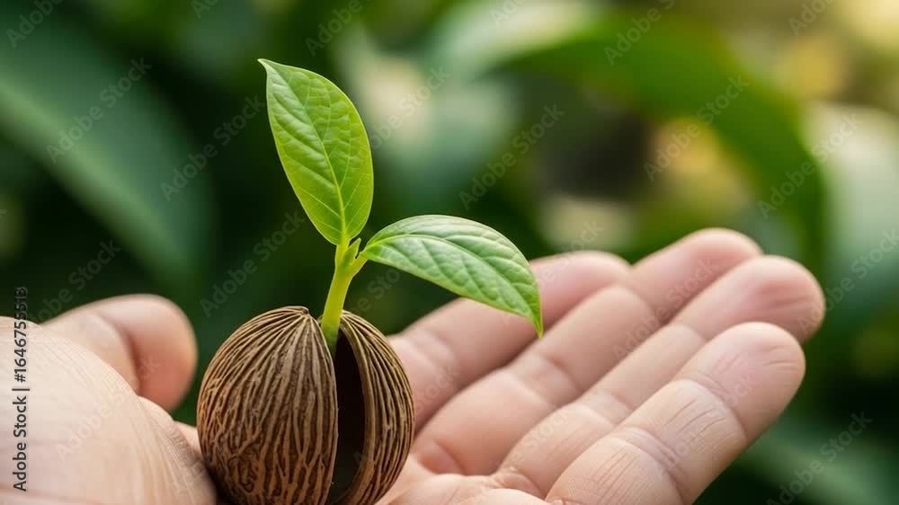 Sprout in Hand: New Life Emerging, Growth, Hope, and Environmental Awareness Sprout in Hand: New Life Emerging, Growth, Hope, and Environmental Awareness