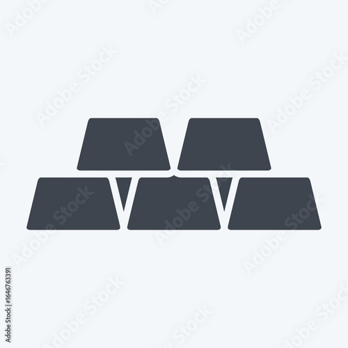 Icon Gold. related to Natural Resources symbol. glyph style. design editable