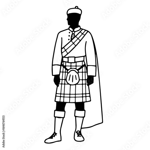 Scottish Highland Dress Silhouette