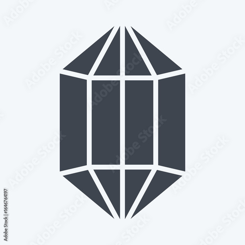 Icon Gem. related to Natural Resources symbol. glyph style. design editable