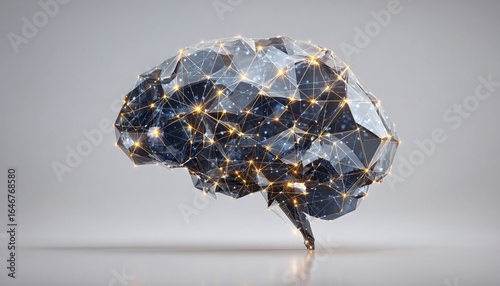 ABSTRAKTE DARSTELLUNG EINES NEURONALEN NETZWERKS ALS KRISTALLGEHIRN