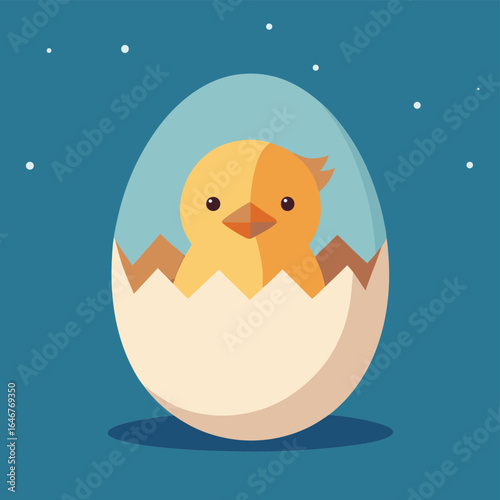 chick hatching from polka dot egg   (2).eps