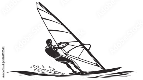 Windsurfing Silhouette