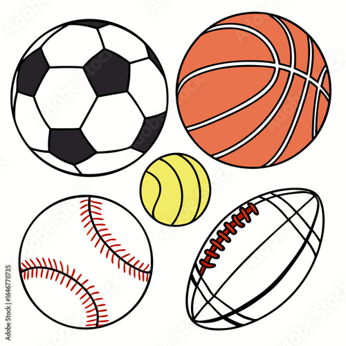 set of sports balls
