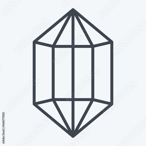 Icon Gem. related to Natural Resources symbol. line style. design editable