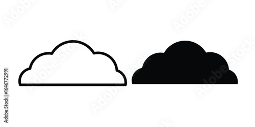 Cloud icon set, vector Cloud symbols for web, mobile. Vector illustration EPS10