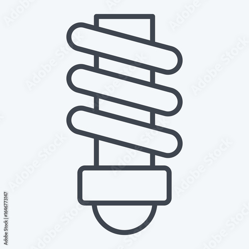 Icon Electic Bulb. related to Natural Resources symbol. line style. design editable