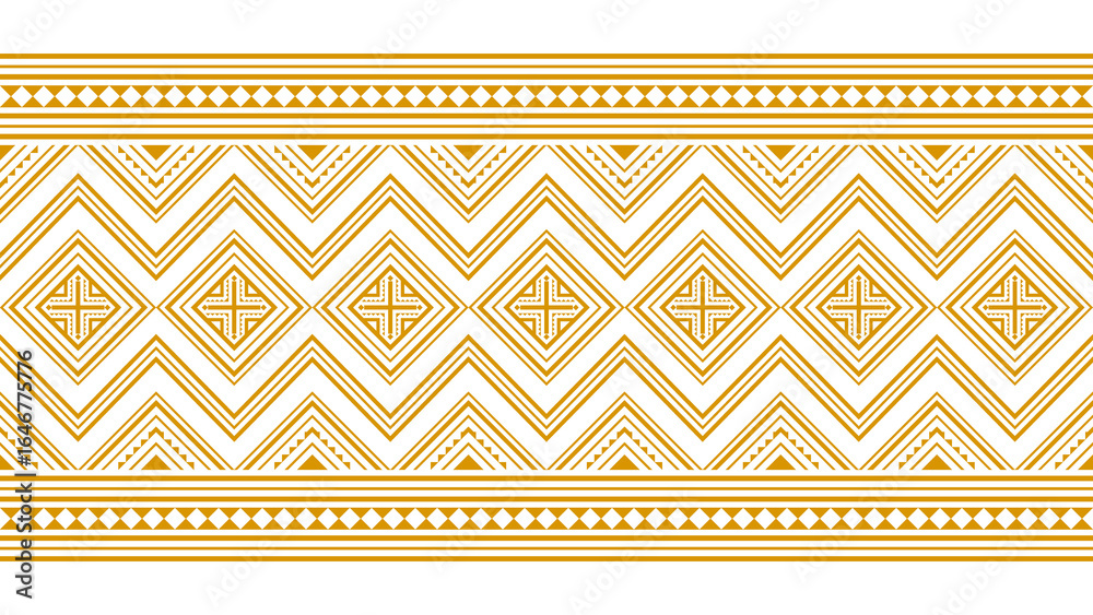 Golden yellow seamless ethnic pattern. Geometric seamless ethnic pattern. Design for background, wallpaper, illustration, fabric, clothing, carpet, textile. Golden yellow seamless ethnic pattern. Geometric seamless ethnic pattern. Design for background, wallpaper, illustration, fabric, clothing, carpet, textile.