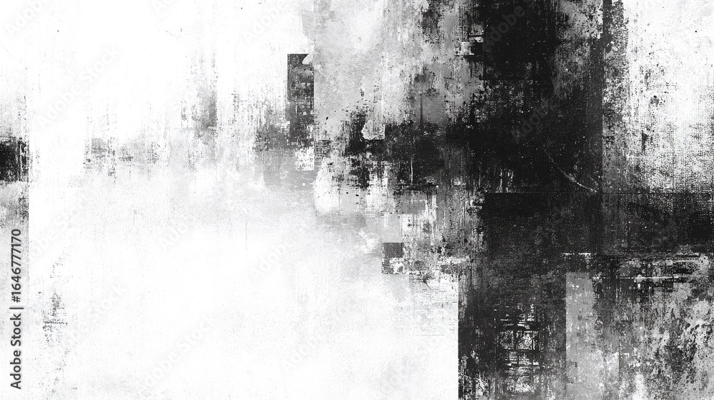 Fototapeta premium MONOCHROME GRUNGE-TEXTUR MIT ZERRISSENEM PAPIER