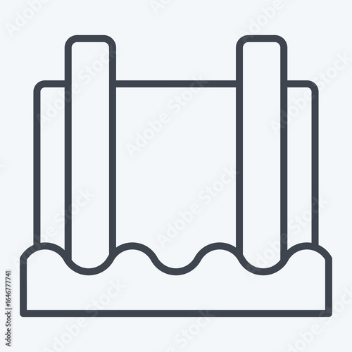 Icon Hydroelectric. related to Natural Resources symbol. line style. design editable