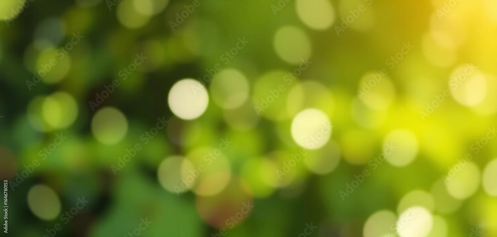 Obraz premium Abstract green bokeh, blurred dreamy backdrop, soft focus, nature inspired, garden, eco