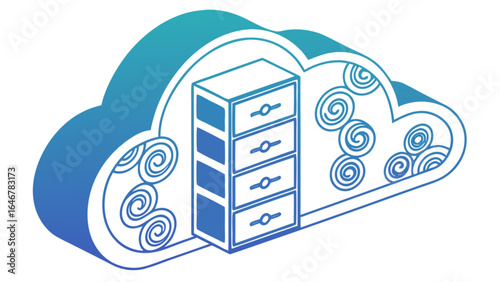 Cloud storage solution for data backup and file management with secure online file server access system