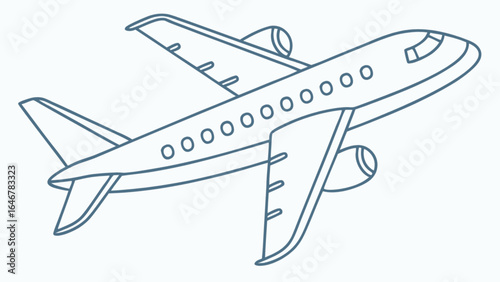 Airplane illustration for travel and tourism industry aviation design and transportation concept vector image