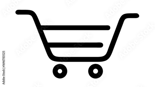 Shopping cart icon vector graphic for online store ecommerce shop retail purchase market trolley and sale design