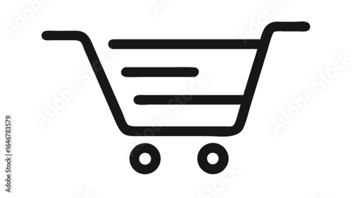 Shopping cart icon vector illustration for online store e commerce and retail business design template use