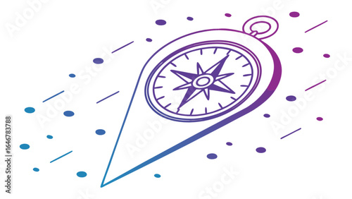 Compass navigation gps location travel direction guide map journey adventure exploration destination icon vector