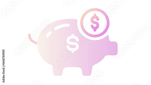 Piggy bank savings concept for financial planning and money management with dollar coin investment idea