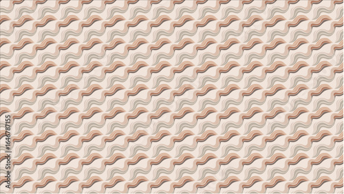 An elegant seamless abstract pattern with a minimal and calming design, composed of organic, nature-inspired wavy shapes in sophisticated muted earth tones.