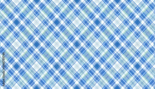 Light blue and white diagonal plaid pattern