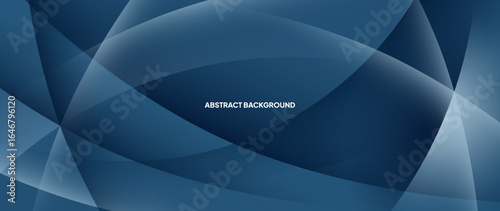 Blue abstract background with overlapping wave patterns forming a beautiful pattern. Vector template for digital lux business banner, contemporary formal invitation, luxury voucher	