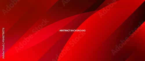Red abstract background with round objects overlapping each other to form a beautiful pattern. Vector template for digital lux business banner, contemporary formal invitation, luxury voucher